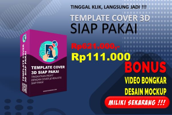 Template Cover 3D Box Siap Pakai